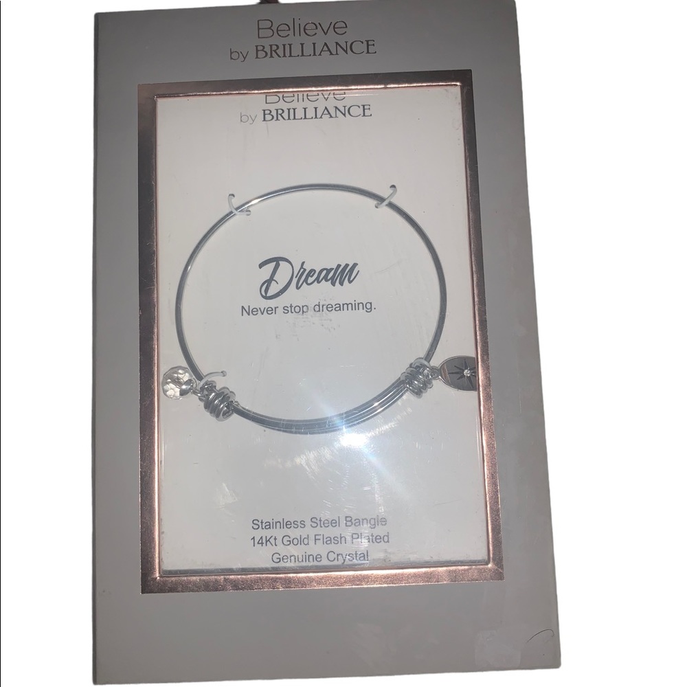 Dream-Never stop Dreaming • Bangle with Genuine Crystal